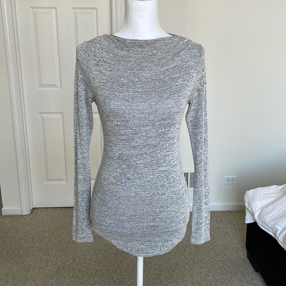 aritizia long sleeve grey sweater - boat neck - US SMALL